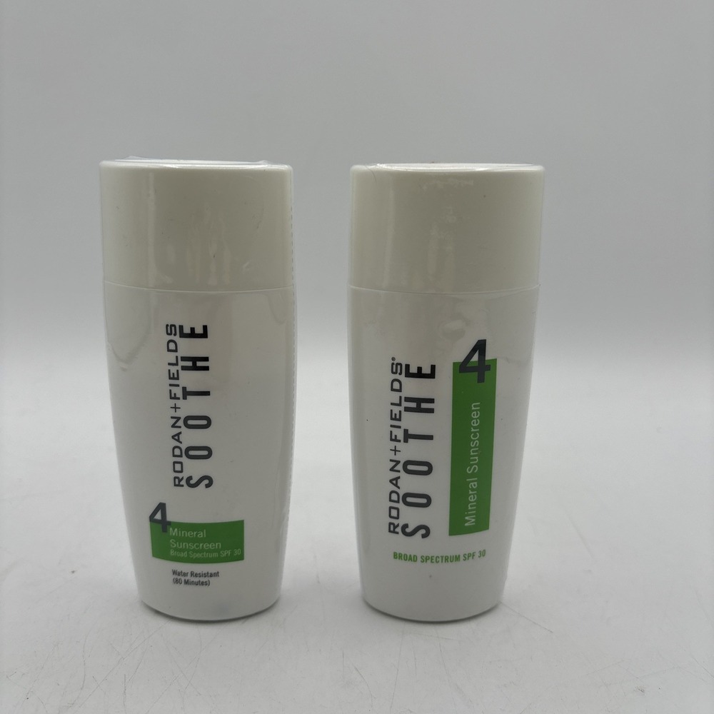 Rodan + Fields Soothe Step 4 Mineral Sunscreen SPF 30 1.7 Oz Set of 2 Broad READ